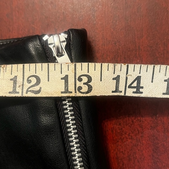 Zara Faux Leather High Waisted Straight Leg Blogger favorite Small Women Zipper - Picture 7 of 8
